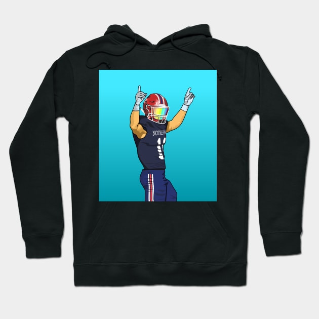 American football Hoodie by Aan Design Art